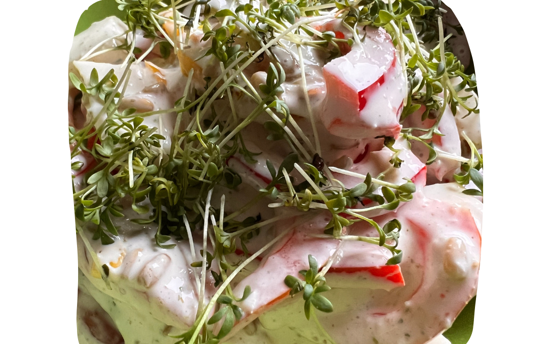 Grünkernsalat mit Meerrettichsauce